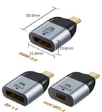USB Type C To HDMI-Compatible 8K USB C to DP DisplayPort miniDP 4K VGA Adapter For Laptop MacBook TV Box PS5 Switch iPad Galaxy