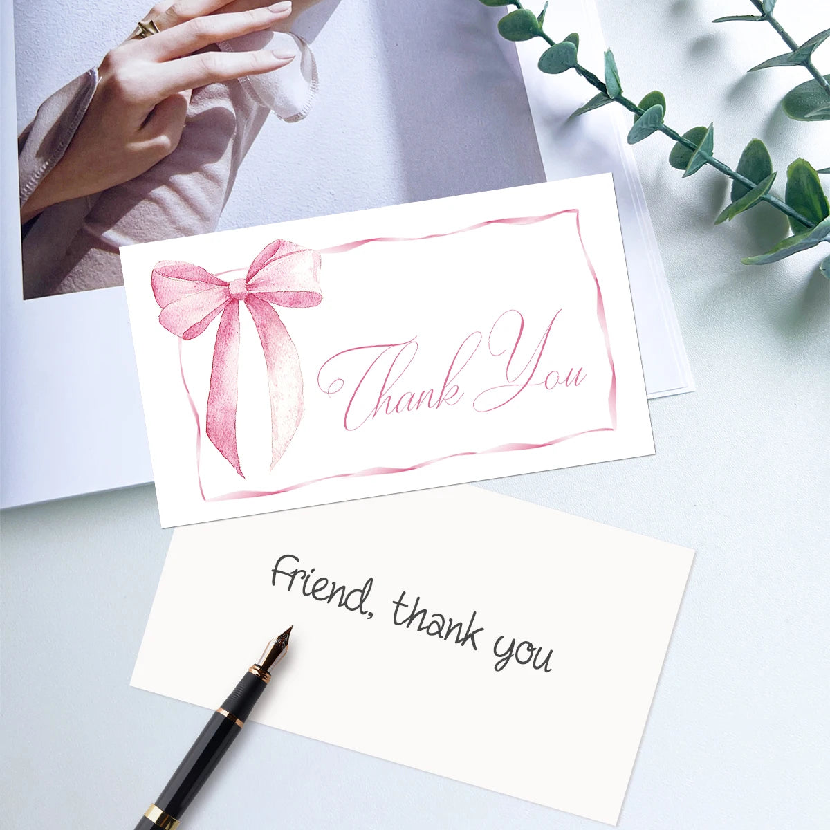 50/100pcs Custom Cards Thank You Card Business Card Personalized Logo Packaging For Business Wedding Invitation Gifts Decor Card