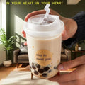 Disposable Iced Coffee Cups with Lids - Leakproof Clear Plastic Tumblers for Cold Drinks, Bubble Tea, Smoothies & Takeaway