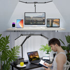 28.2" Large Transformable LED Desk Lamp with Clamp, Architect Ultra Bright 24W Light, Auto Dimming and Sensor Design for Office