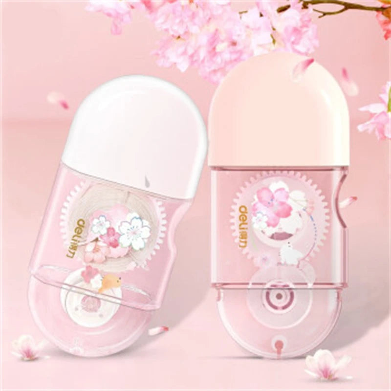 1Pcs School Supplies Sakura Correction Tape Cute Small Portable Small Fresh Students with Large Capacity kawaii Correction Tape