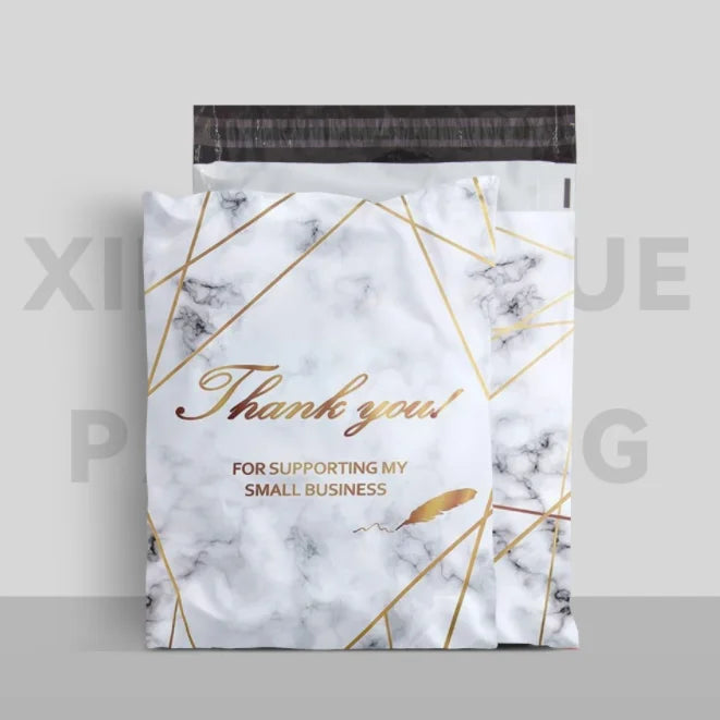 100PCS Poly Mailer Adhesive Envelope Courier Print Bag DIY Lady Panties Dress T-shirt Wedding Xmas Gift Box Packaging Pouches