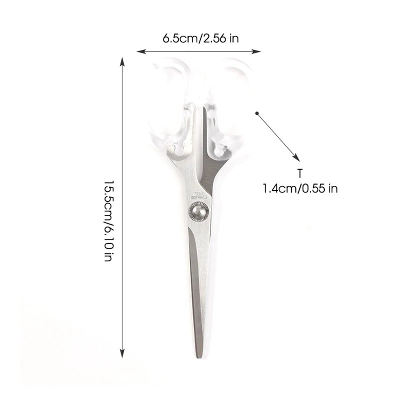 Acrylic Scissors Transparent Handle Gold Silver Colored Sharp Stainless Steel Kitchen,Office Stationery,Paper Cut Pruning Sewing