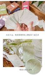30Pcs Colorful Flower Plant Texture Card Stock Craft Paper Junk Journal Ephemera Forest Leaf Scrapbooking Material Paper Pack