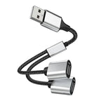 USB Cable Splitter HUB Extentions 2/3/4 Ports Phone Charger Power Adapter OTG Multiple Expander Charging Docking for Computer