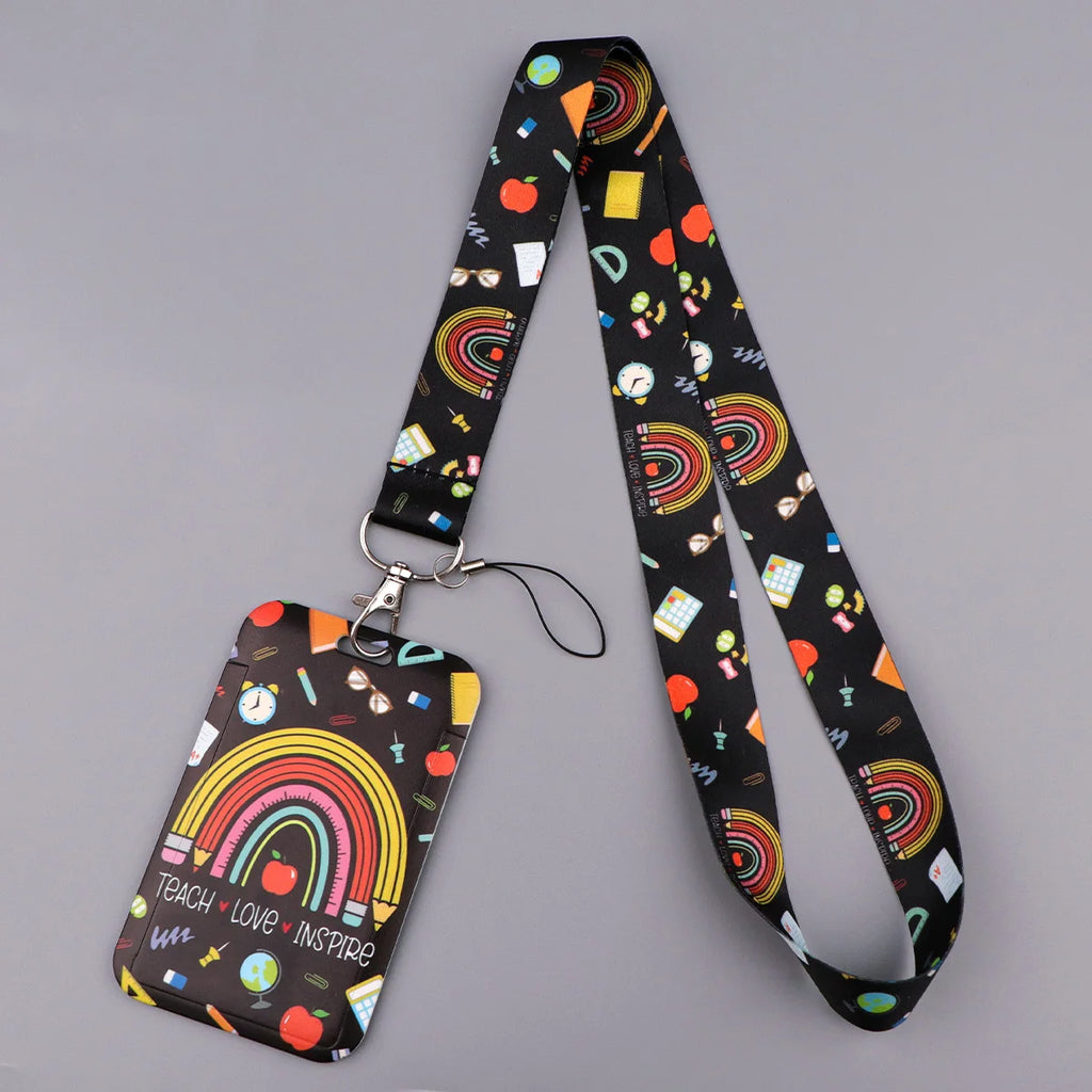 Heart Credential Holder Minimalist Style Lanyards for Key Neck Strap For Card Badge Gym Keychain Keyring Accessories Gifts
