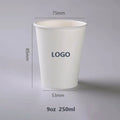 100pcs 250ml 9oz Paper Cups Personalized Custom, Company Logo Cups Printing, Event Party Cups, Disposable Cup Custom, Logo Custo