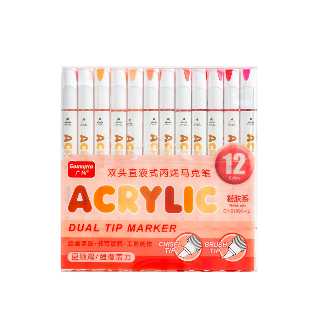 168/120/72/60/48/36/24/12pcs Dual Tips Artist Markers Set Acrylic Marker Set Ideal For School, Office Decor, And Artistic Gifts