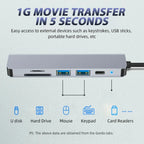 USB C Hub to 4K HDMI-Compatible USB 3.0 2.0 Type C PD Charging Dock for MacBook iPad Samsung S10 Dex TV Mouse Keyboard U Disk