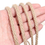 10yards/pack 6/8mm Natural Jute Rope Bold Eight Strand Twisted Cord Rope For Home Crafts Party DIY Clothing Gift Packing Decor