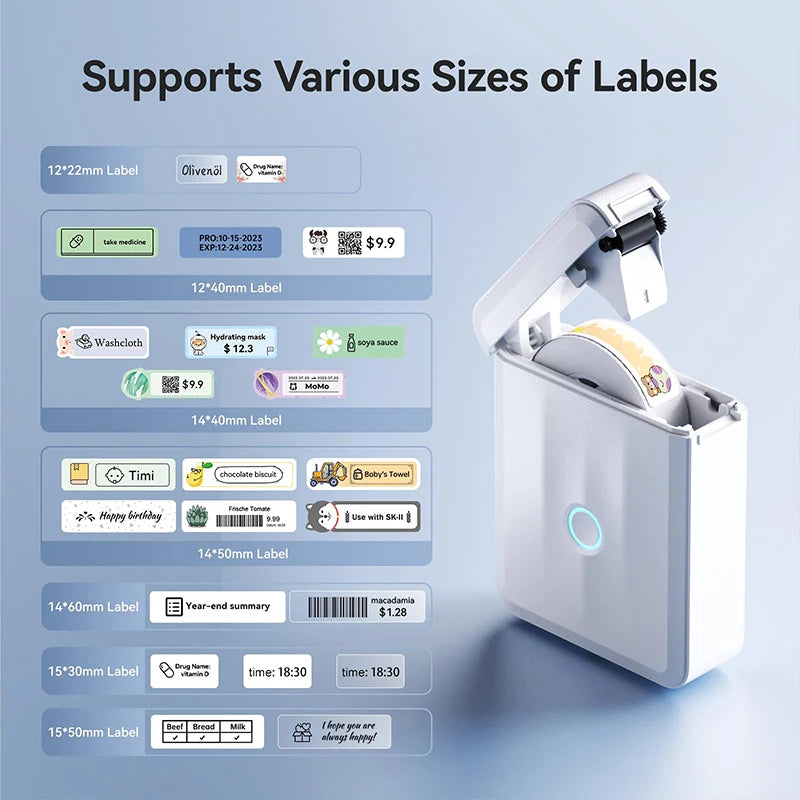 Niimbot D110 Wireless Mini Portable Printer Smart Label Printer Mobile Phone For Thermal Adhesive Sticker Labeling Maker Machine