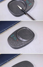 Exquisite Traditional Portable Lightweight Calligraphy Inkstones Huizhou Ink Slabs Perfect for Brush Writing Students Inkstone
