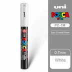 1pcs Japan UNI POSCA Marker Pen PC-1M/3M/5M POP Poster Graffiti Permanent Acrylic Marker White Black Gold Silver Art Supplies