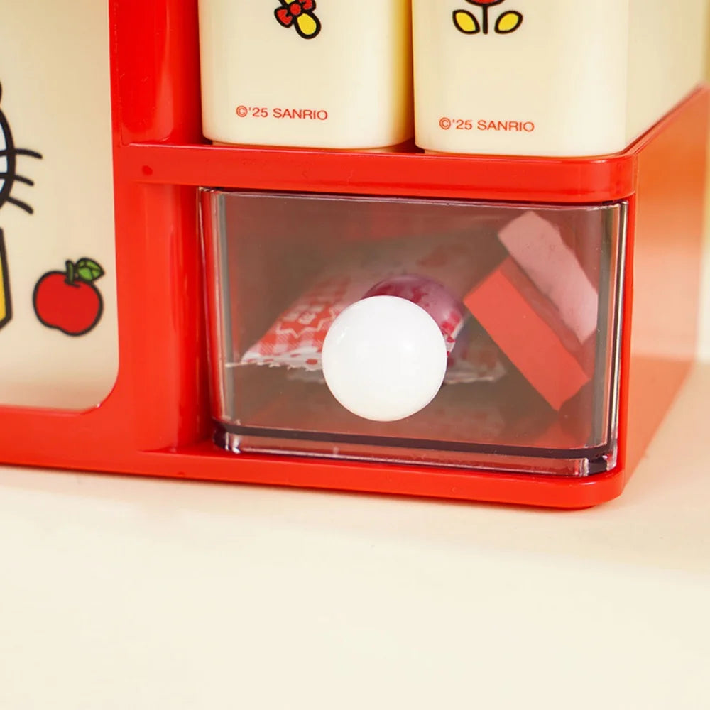Genuine Sanrio Hello Kitty Desktop Stationery Mark Pen Holder Desk Organizers Shelves Bookshelf Home Office Storage Box