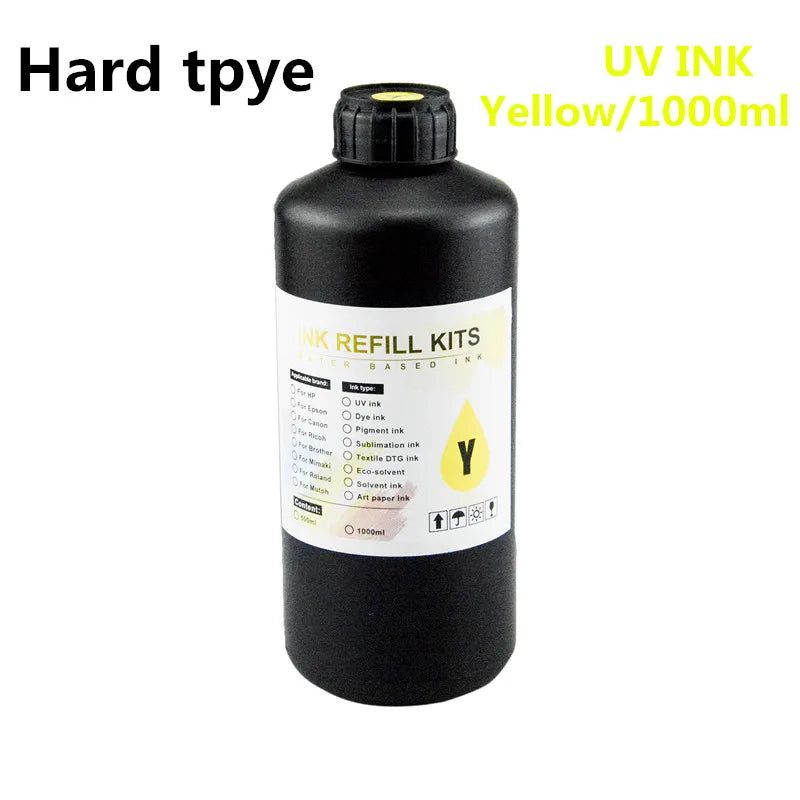 UV Hard Ink 1000ML UV Ink For Epson XP600 TX800 XP-600 L800 L805 L1800 R290 R300 1390 1400 1410 1430 DX5 DX7 DX10 UV Printer
