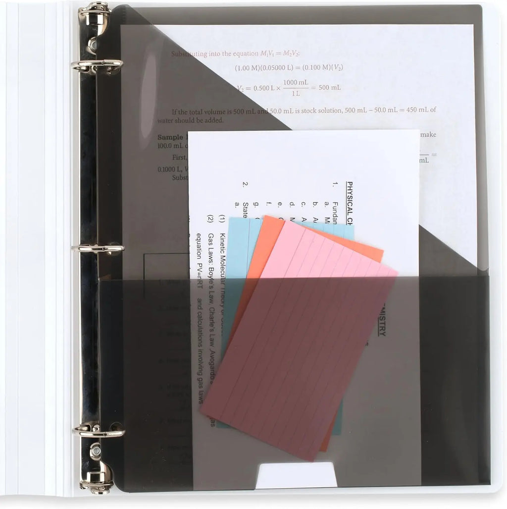 3-Ring Binder With Study App, 1 Inch D-Ring, Clear View Cover, 225 Sheet Capacity, White