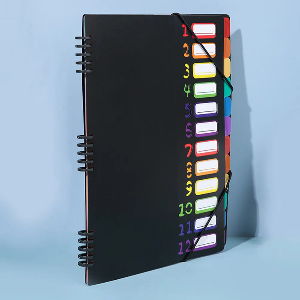 24 Pockets File Folder Organizer A4 Plastic Expanding Accordion Document Folder Elastic Band Closure Office School Home Filing