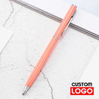 New Metal Ballpoint Pen Rose Gold Pen Custom Logo Advertising Ballpoint Pen  Lettering Engraved Name School&office Supplies