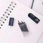 1 Set Mine Compas Pointer Sharpener Pencil Lead Stationery Compass Core With 2mm Manual Office Portable Storage