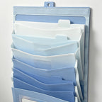 Back To School Wall Hanging File Folder Gradient Expandable Document Organizer Multi Pocket Foldable File Storage Supplies