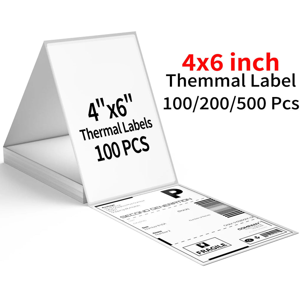 4x6 Inch Thermal Label Paper 100/200/500 sheets 100x150mm Labels Shipping DHL UPS Express Barcode For 9220/9210/246S/D100/D200