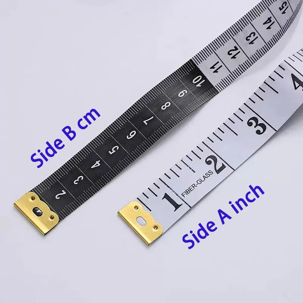 Soft Tape Measure 2 Pack 60 Inch Double Sided Body Measuring Tape for Weight Loss Sewing Tailor Craft Clothes Fabric Measurement Flexible Ruler with Centimeters and Inches Reverse Side for Easy Reading Accurate Body