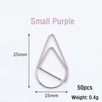 30/50pcs Paper Clip Mini Heart Gold Rose Gold Color Clip Bookmark Binder Office Accessories Paper Binder Clips Patchwork Clip