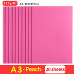 A3 MixColor Cardstock Paper Business Card Cardboard DIY Gifts Card Scrapbook Materials Drawing Card Art Supplie 10/20Sheets 230G