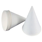 250Pcs Leakproof White Paper Cone Cups Coated Oil-proof Disposable Paper Cups Non-stick 3.7 OZ Cone Party Tableware Wedding