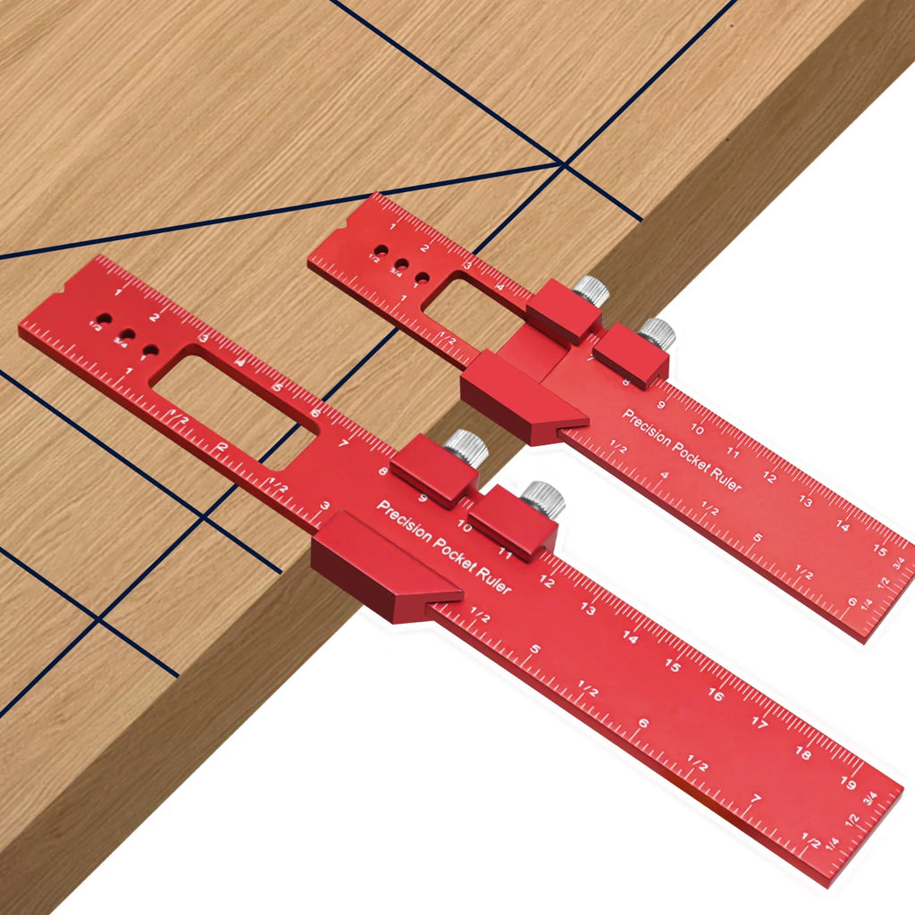 Metal Carpenter Square Angle Measuring Tool Precision T Square With Sliding Stop Imperial Metric Dual Scale Woodworking Marking