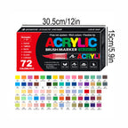 168/120/72/60/48/36/24/12pcs Dual Tips Artist Markers Set Acrylic Marker Set Ideal For School, Office Decor, And Artistic Gifts