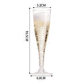 100pcs 5oz Disposable Cups Sparkling Champagne Bar Cups Plastic Champagne Flutes Clear Toasting Glasses for Weddings Party
