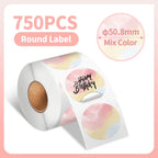 500-1000 Pcs Phomemo Thermal Label Paper Round Sticker Waterproof Label for Gift Kids Stickers School Supplies for 241 Printer