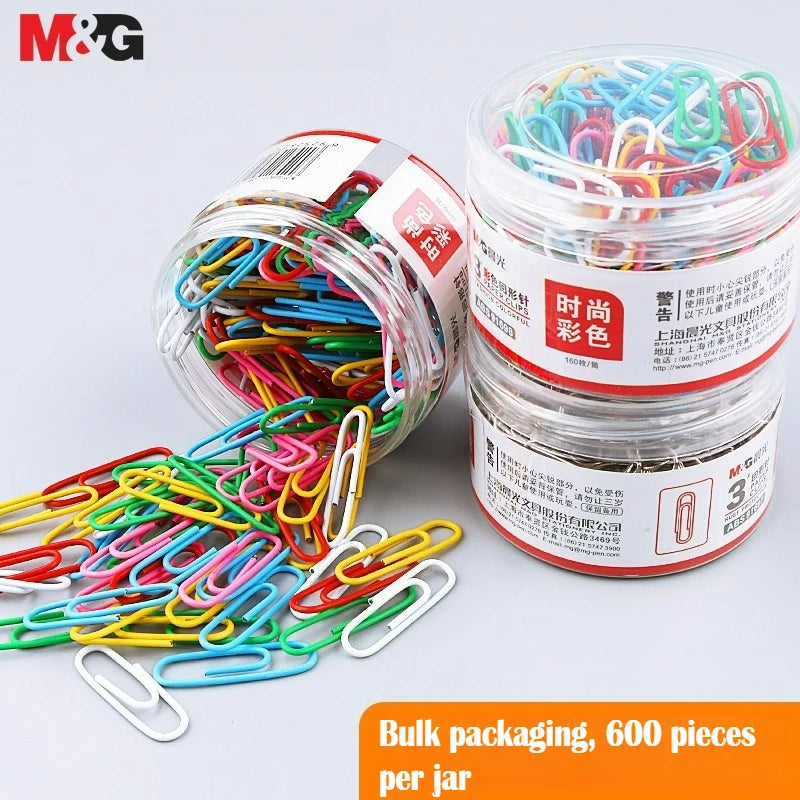 M&G Paper Clips - Silver Barrel & Cute Colorful Styles Office Supplies Small Size Ideal As Bookmarks for Organizing Papers