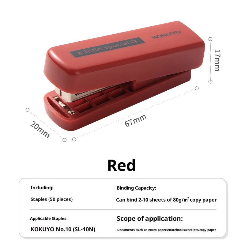 Kokuyo A Little Special 10#Needle Mini Stapler,Strong&Easy Lightforce Effortless Stapling Tool for School,Home,Office,Exam,Files