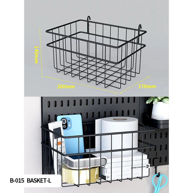 Desktop Standing Pegboard For Home And Office Use. Freely Combinable Accessories For Organizing Stationery.