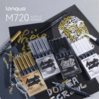 Languo Colors Acrylic Paint Art Marker Pen Set Black/White/Gold/Silver DIY Graffiti Drawing Pens for Writing Painting Stationery