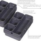 32PCS Desk Drawer Organizers 3 Size Plastic Interlocking Shallow Tool Organizer Tray Dividers Separators Storage Bins Container