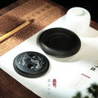 Natural Original Stone Inkstone With Cover Longan Round For Students Libros Livros Livres Kitaplar Art