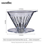 Crystal Eye Dripper 1-4 Cups Glass Slow Brewing Accessories Pour Over Coffee Dripper Reusable Coffee Maker