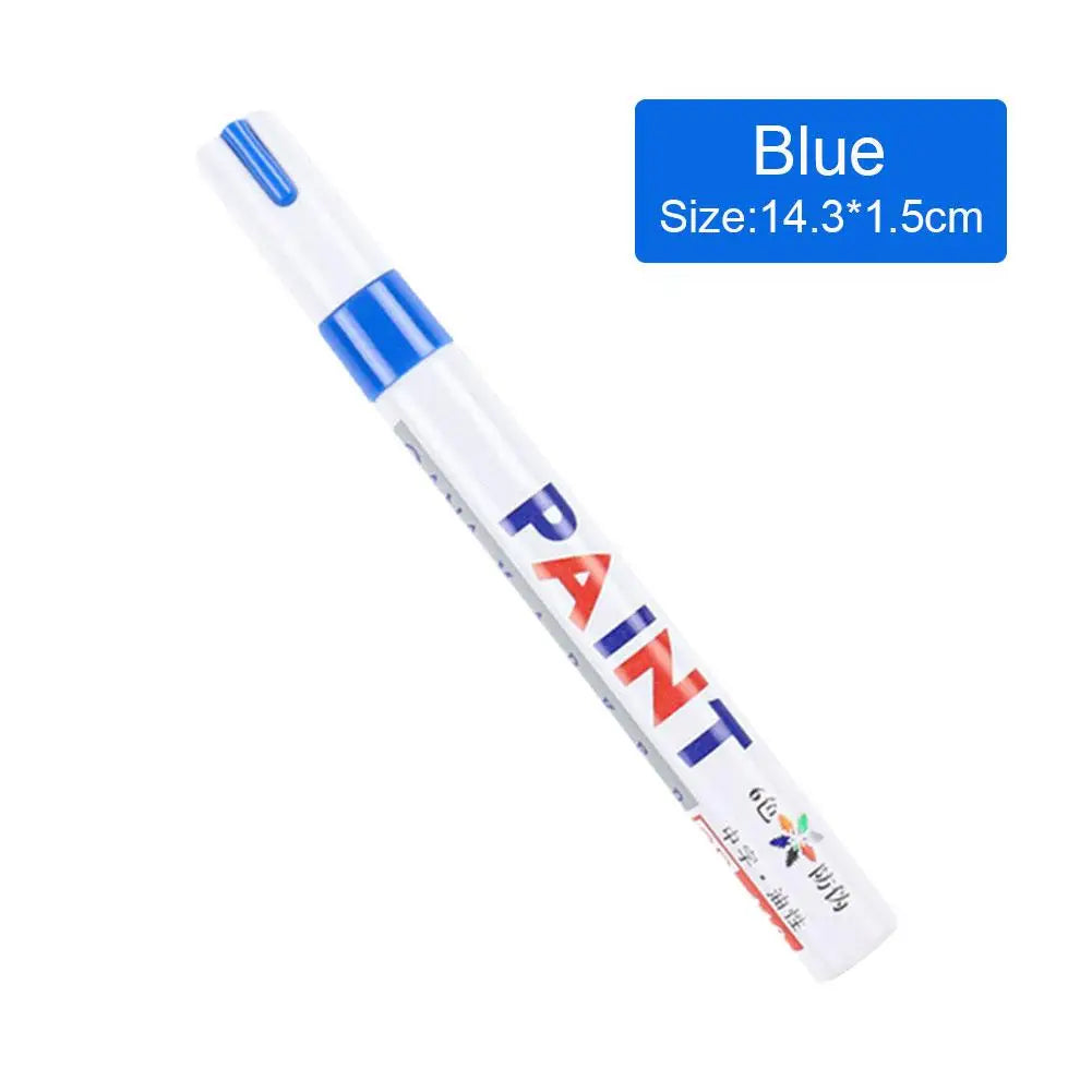 3pcs White Paint Pen Paint Markers Waterproof Car Tyre Oil-Based Paint Pen Set Quick Dry And Permanent