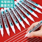 0.7/1.0/1.5/3.0mm White Marker Pens Oily Waterproof Permanent Paint Markers For Wood Plastic Leather Glass Stone Metal Supplies
