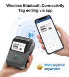 P2 Thermal Wireless Label Printer 20-58mm 2 inch Portable Bluetooth Sticker Mini Printer Price Tag Barcode Label Maker DIY