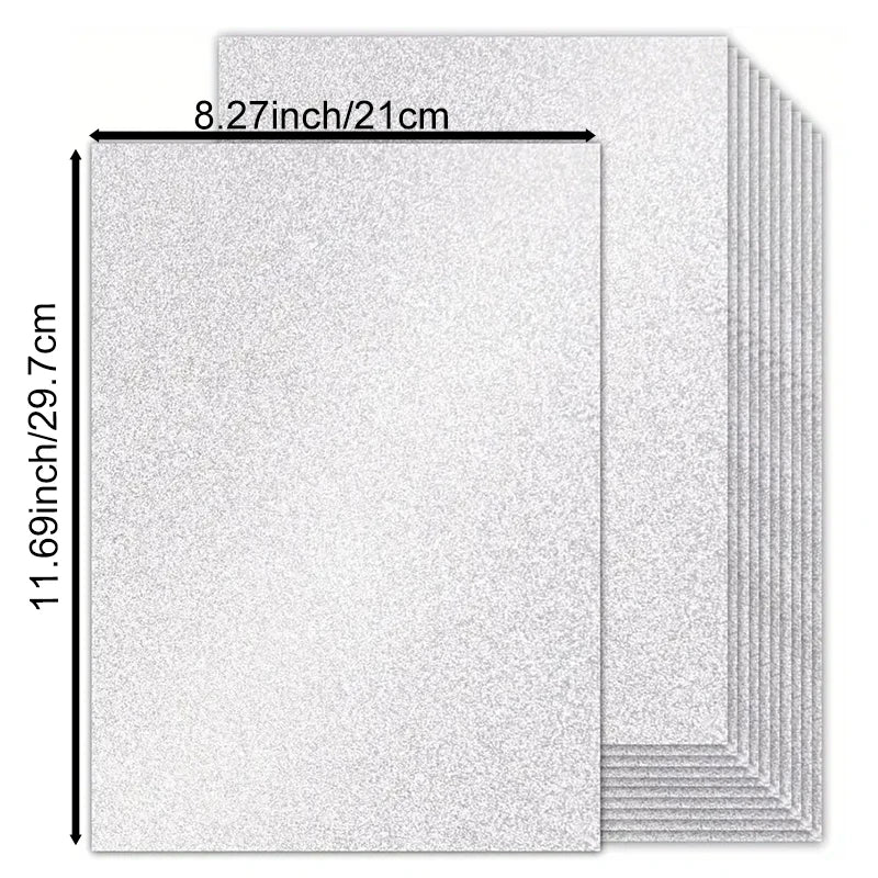 25 Sheets Colored Glitter Cardstock Paper 250G A4 Premium for Scrapbook DIY Projects Birthday Party Decoration Gift Box Wrapping