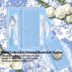 1PC Various Thick Embroidered Cloth Napkins Suitable for Home Weddings and Parties Reusable Customization