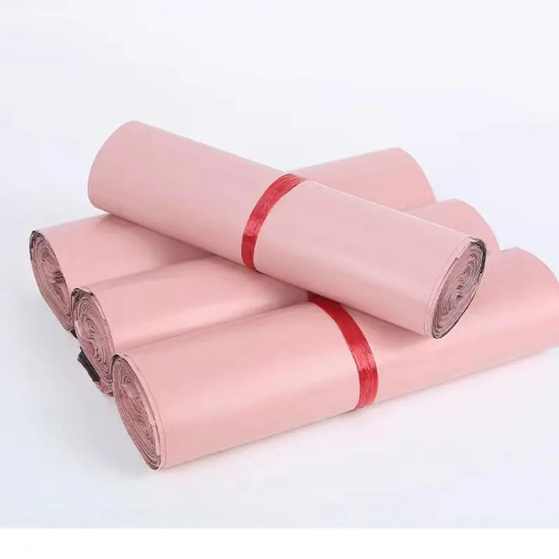 50Pcs Pink Poly Mailer Shipping Bags Waterproof Mailing Envelopes Self Seal Post Transport Bags Thicken Courier Bag 16 Sizes