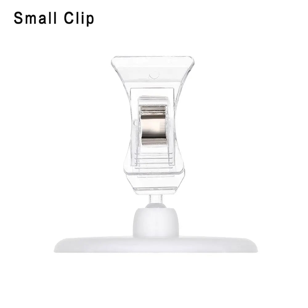 Transparent Clip Plastic Double Clip Adjustable Sign Card Display Holder Advertising Folder Clamp Office School Binding Supplies