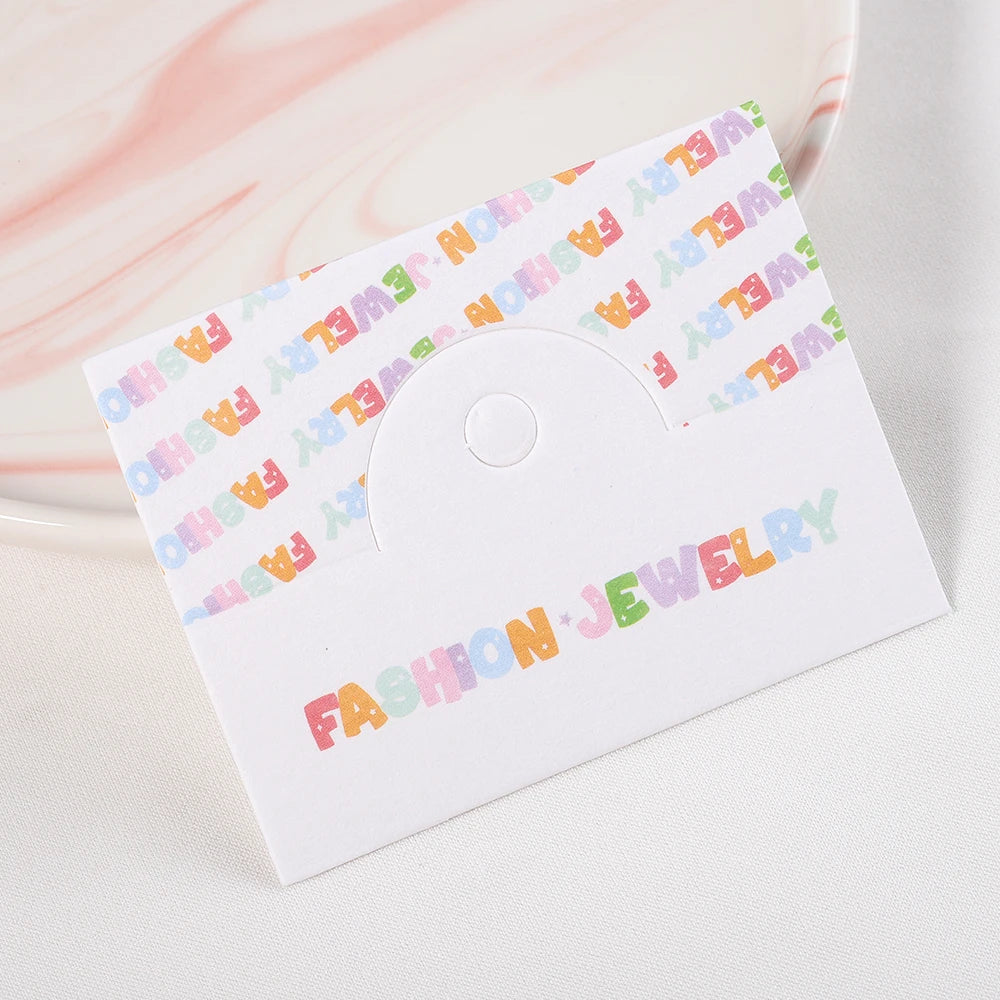 50pcs 3 Sizes Packing Paper Cards for Handmade Jewelry Necklace Bracelet Display Retail Price Tag Hair Accessories Hanging Lable