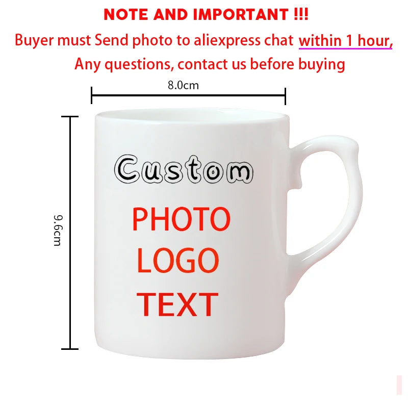 Personalized Photo Mug, Customize Family, Kids, Lovers, Logo, Text, Dog, Cat, Photos Mugs, Tea Milk Cup, Mother's Day Gift
