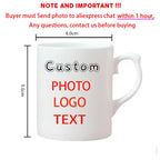 Personalized Photo Mug, Customize Family, Kids, Lovers, Logo, Text, Dog, Cat, Photos Mugs, Tea Milk Cup, Mother's Day Gift